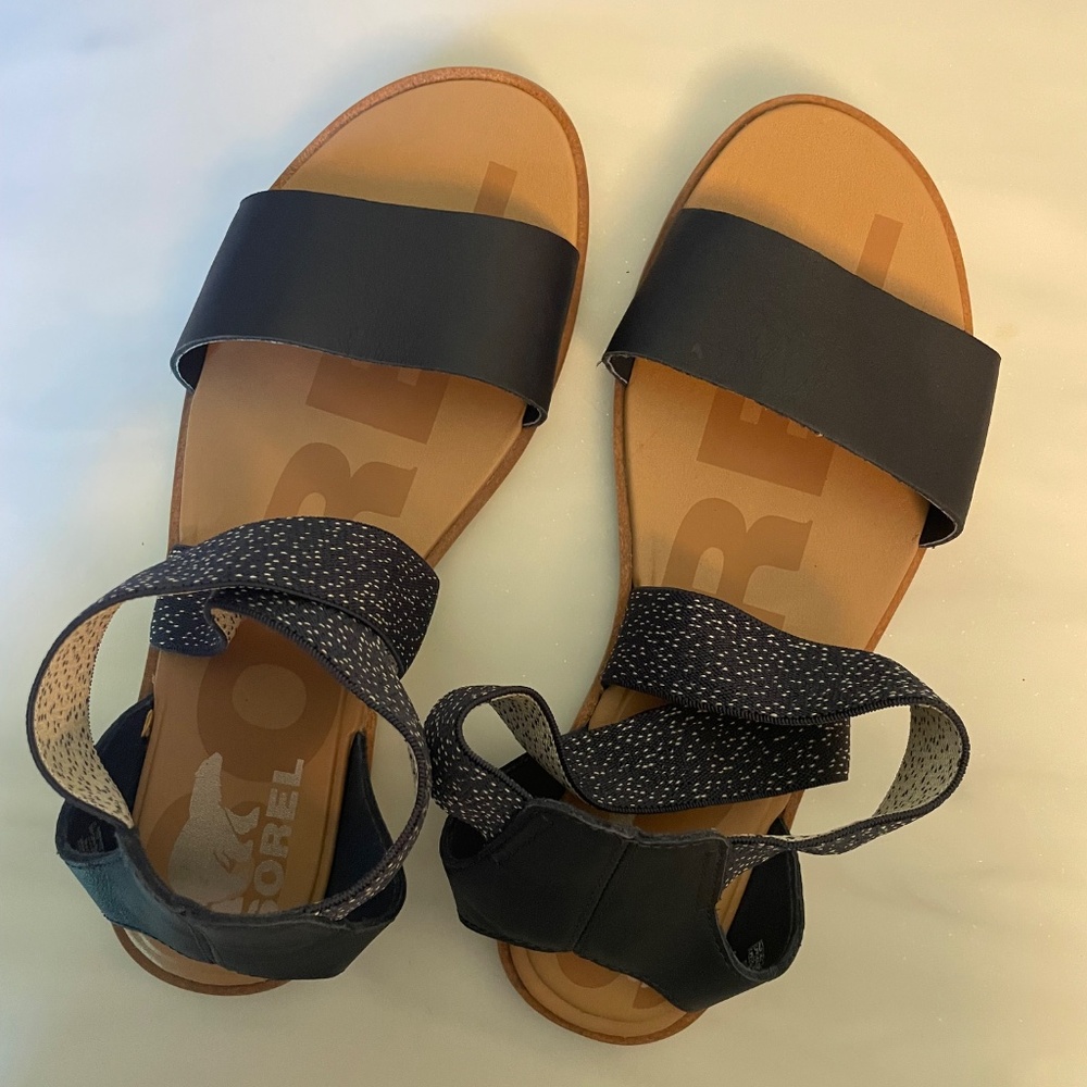 Sorel navy Ella sandals 8.5 - Picture 3 of 7